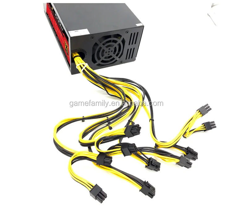 
 Блок питания Antminer ATX с одним выходом 12 В, 2400 Вт, 2000 Вт, поддержка машины для майнинга A3/B3/D3/D9/L3 ++/S11/T9 +/S9I/M2/Z9/L3 +  