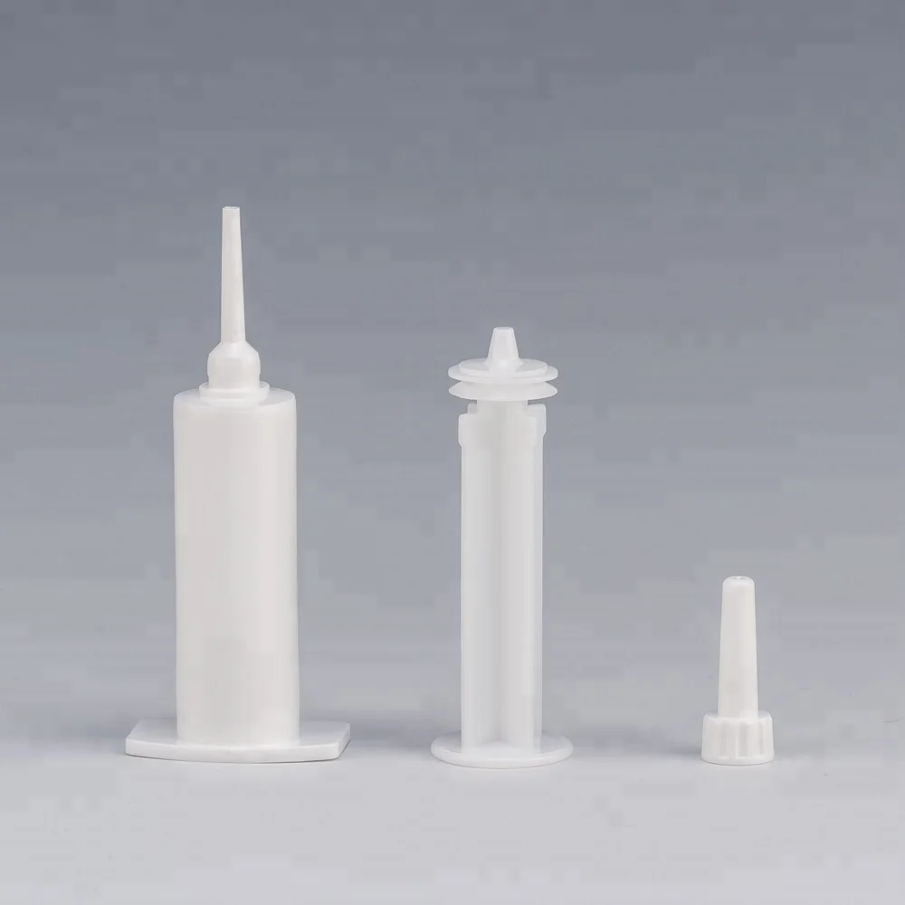 Bovine udder use 5ml white plastic container injection intramammary veterinary syringe for animal mastitis medicine