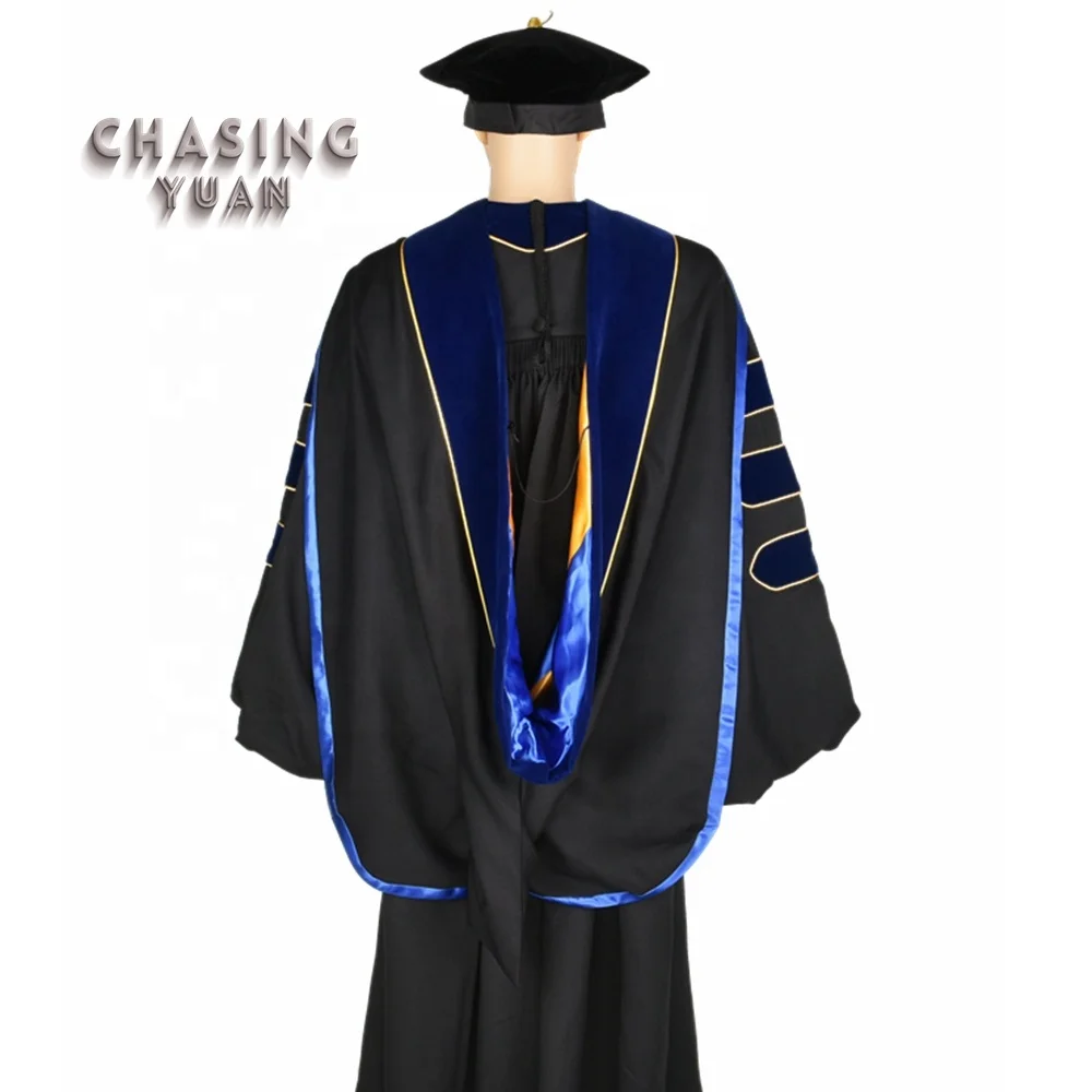 
Customized Doctorate PhD Graduation Gown Cap and Hood 