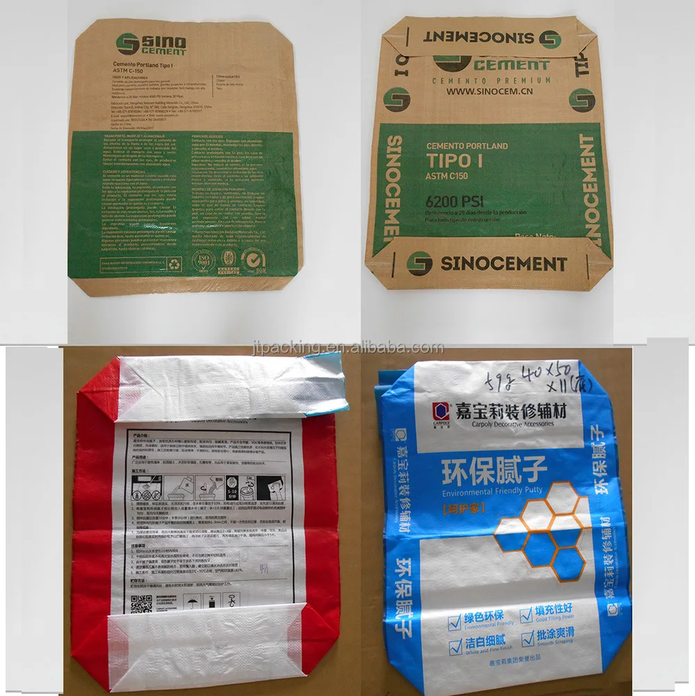 Клапан верхнее герметичное дно и цементное Промышленное использование WPP плетеные натуральные джутовые мешки оптом