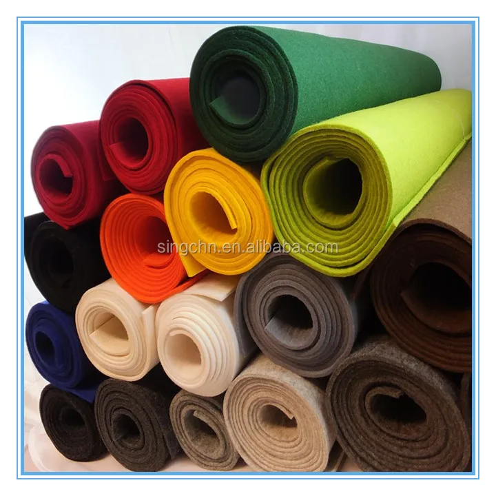 1 to 4mm non wovenl fabric felt fabric roll color polyester felt fabric rolls