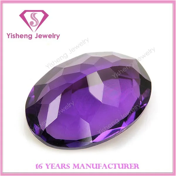China Wholesale Oval Shape Faceted Cut Amethyst Crystals Quartz Stone