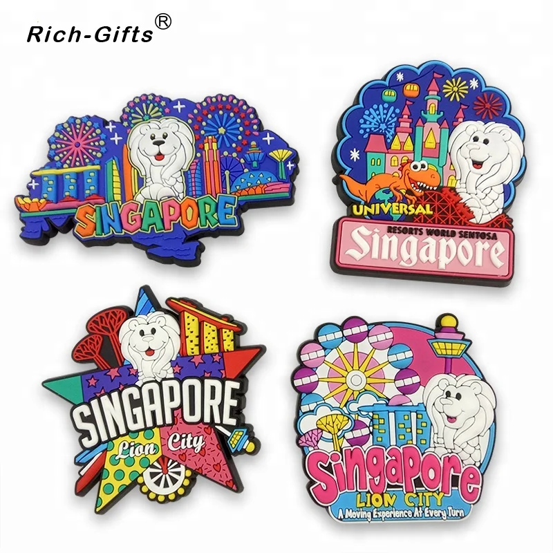 
Wholesale Custom World City 3D Fridge Magnet For Singapore 