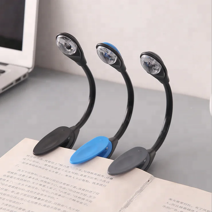 Plastic mini clip reading led book light for promotion / Flexible clip reading light / reading book light for bed