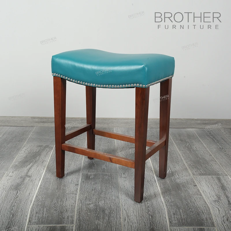 New Design Blue Fabric 2022 Caffe bar Chair Cheap Kitchen aviator bar Stool