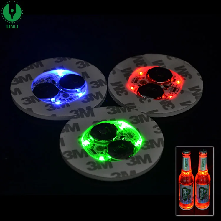 Mini Beer Festival Decoration Multicolor Led illumination Bottle Sticker With Slogan