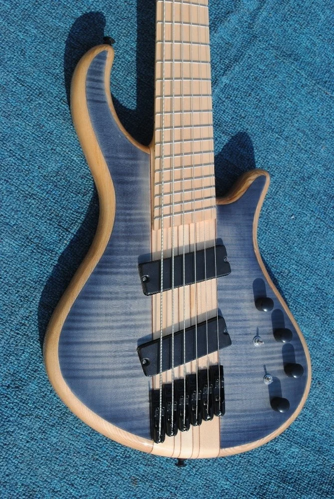 Weifang Rebon 6 string neck through body fanned fret multi scale electric bass guitar