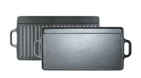 Hot sale private label 6pcs cast iron camping cookware set  in wooden box