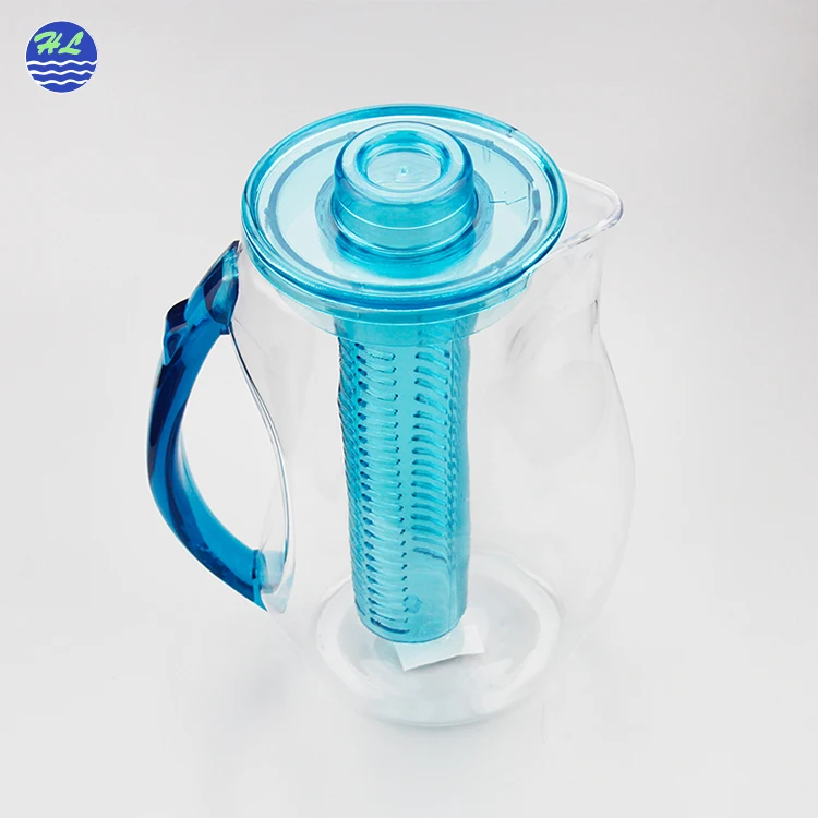 
New Invention 2.2L bpa free plastic juicer fruit infuser water bottle with storage 