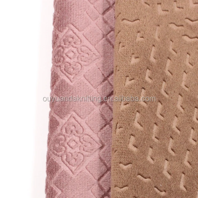 100% Polyester Velvet Embossed Home Textile Fabric