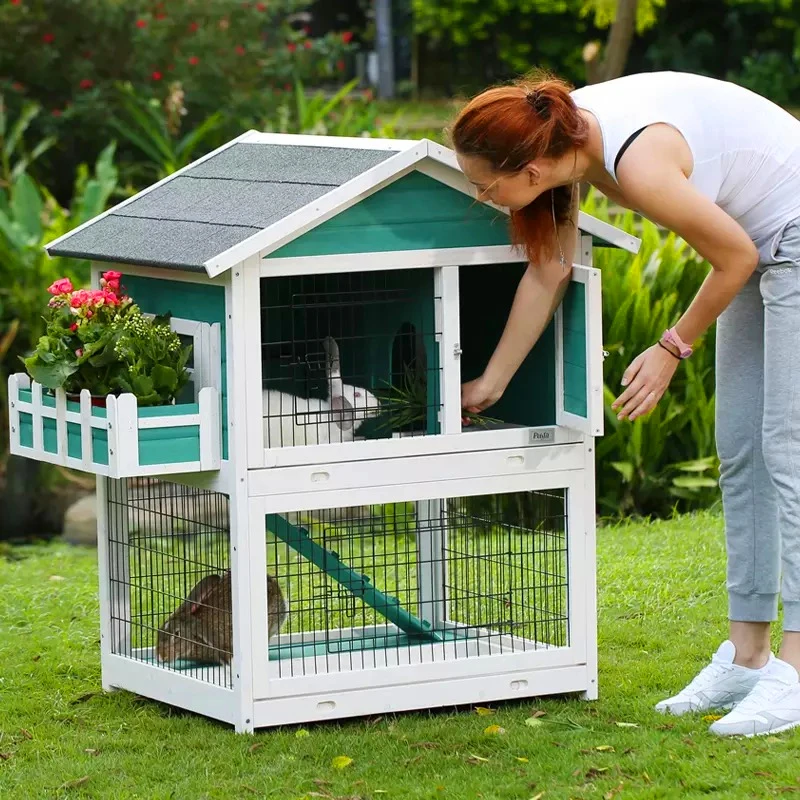 Custom collins wooden pet rabbit house indoor small animals house