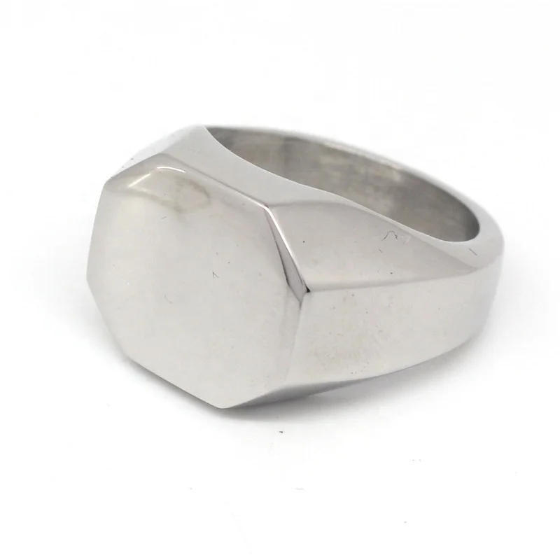 Yudan Factory Wholesale Stainless Steel Flat Ring For Mens