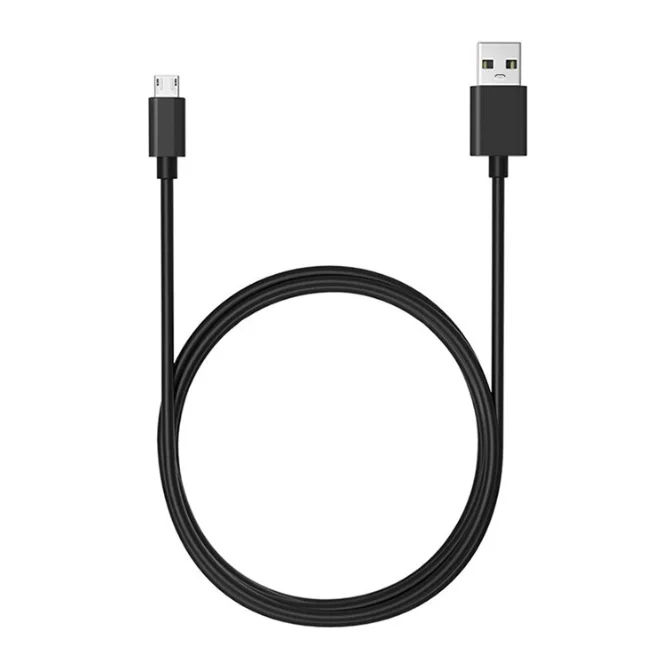
 Черный дешевый usb 2,0 micro V8 кабель для зарядки и передачи данных 1 м  