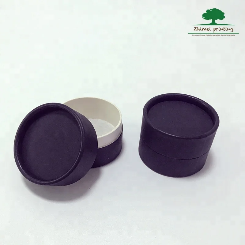 flat lip balm tube biodegradable material small cardboard jar black paper tube for 30g lip balm packaging with wax paper inside