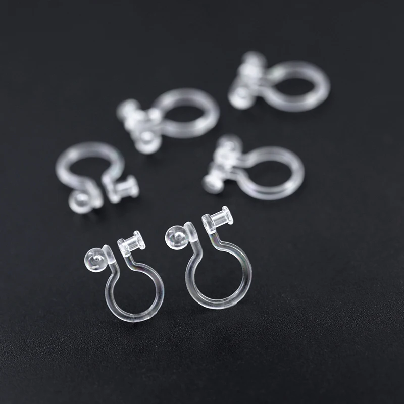 Japanese style invisible plastic earrings accessories enlarged version resin ear clip 0.75mm hole