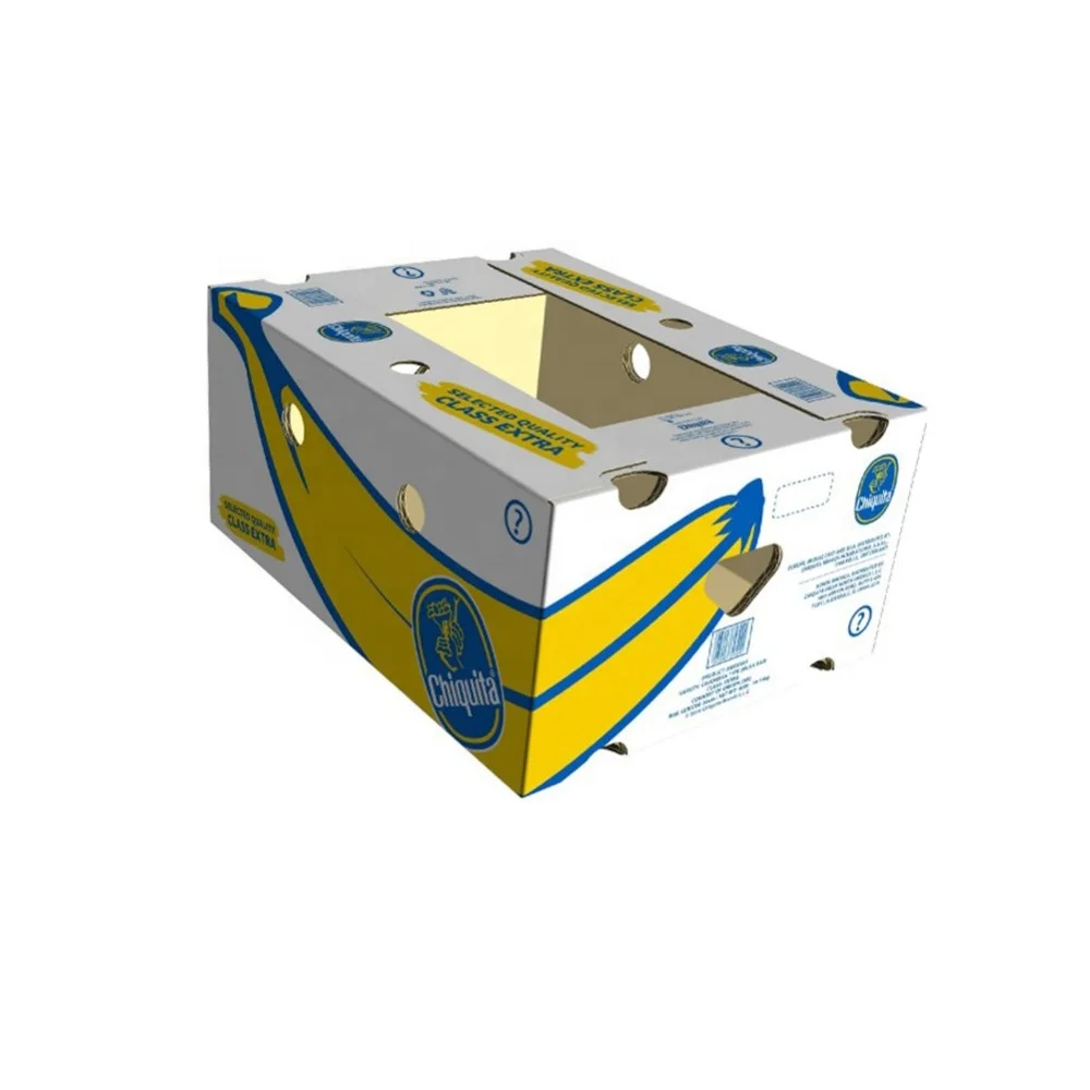 HIGH QUALITY CUSTOM PRINTED BANANA CARTON PAPER PACKAGING BOX FOR SHIPPING BANANAS