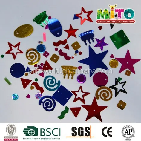 Assorted colors sizes glitter sequins paillette