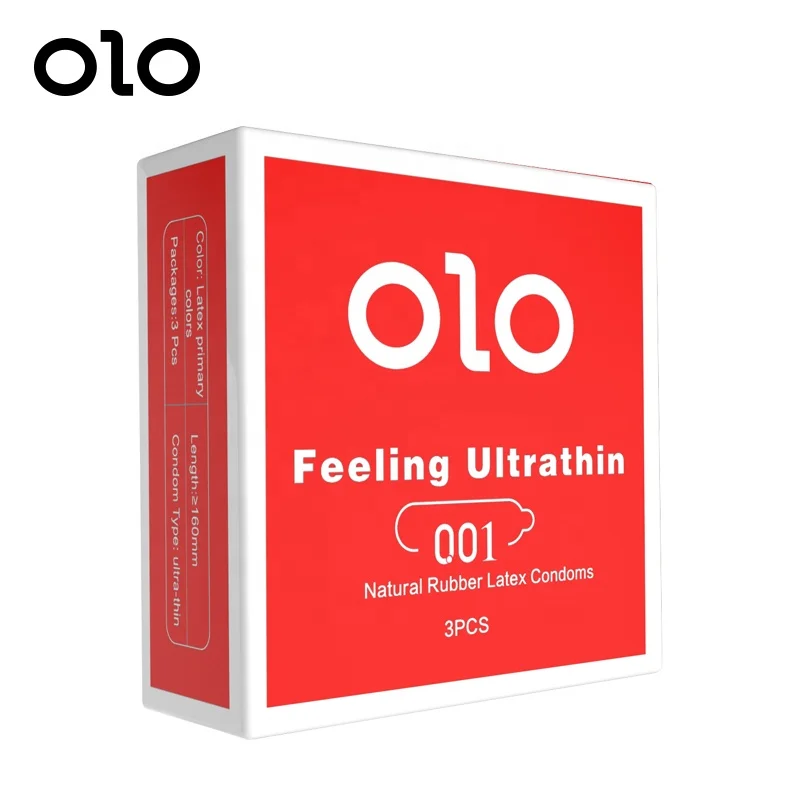 OLO Japan xxx Super Sensitive Magic Condom Thermal Sensation Rubber 001 Sex Toy Condom for Men 3pcs/box
