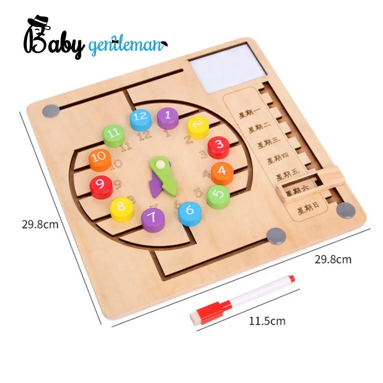 2023 Most popular educational toy wooden calendar toy for kids Z12179D
