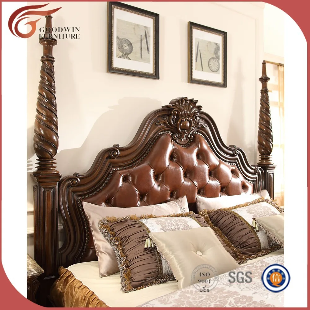 American design complete set antique wooden bedroom furniture WA148