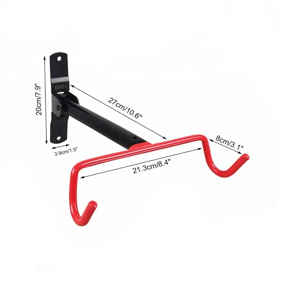 Home Bike Hanger Wall Mount Double Bicycle Rack Wall Hook Flip-Up Bike Holder Stand Storage System for Garage and Shed