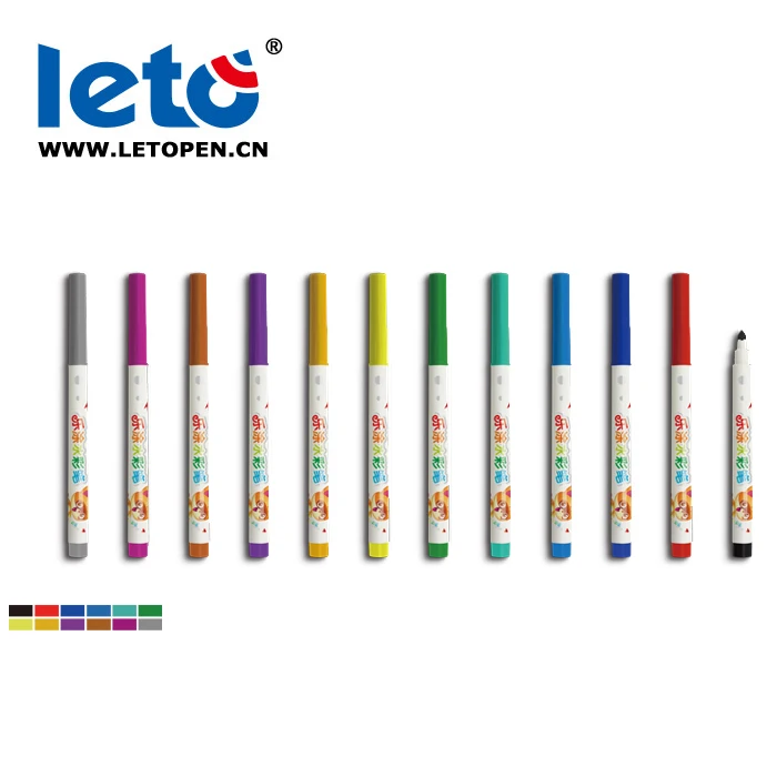 Моющиеся маркеры WA-0801-12 конической формы/спекания 12 упаковок