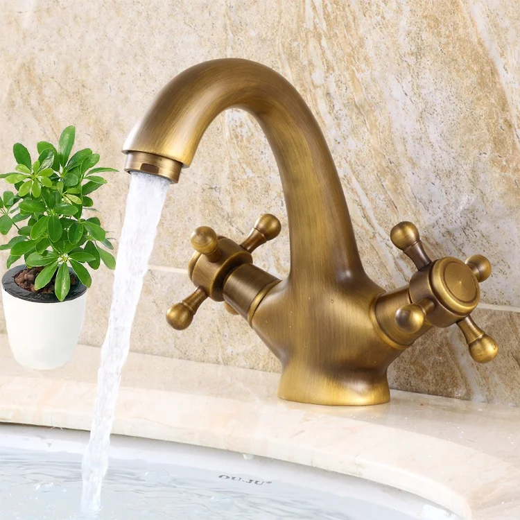 Manufacturer Sanitary Bathroom Toilet WC Bronze Swan Basin Faucet