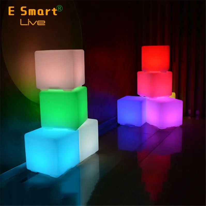 Открытый светодиодный куб стулья с 16 видов цветов Изменение