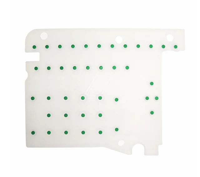 
Conductive silicone keypads and keyboards buttons with green conductive carbon pills 