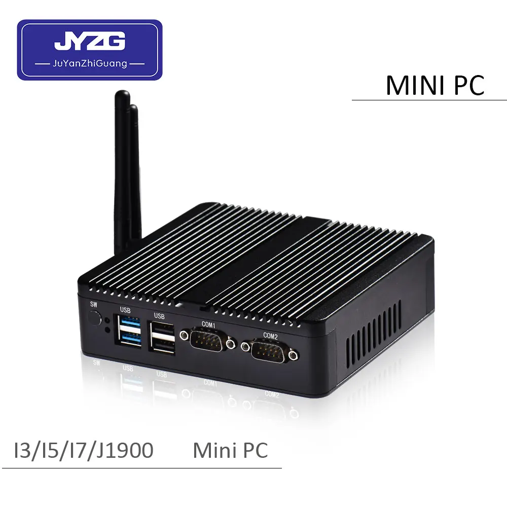 Новый встроенный компьютер J1900 quad core 2 * ethernet и com порт mini pc для windows linux