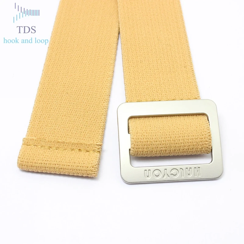 Soft Hook and Loop Elastic Strap with Buckle