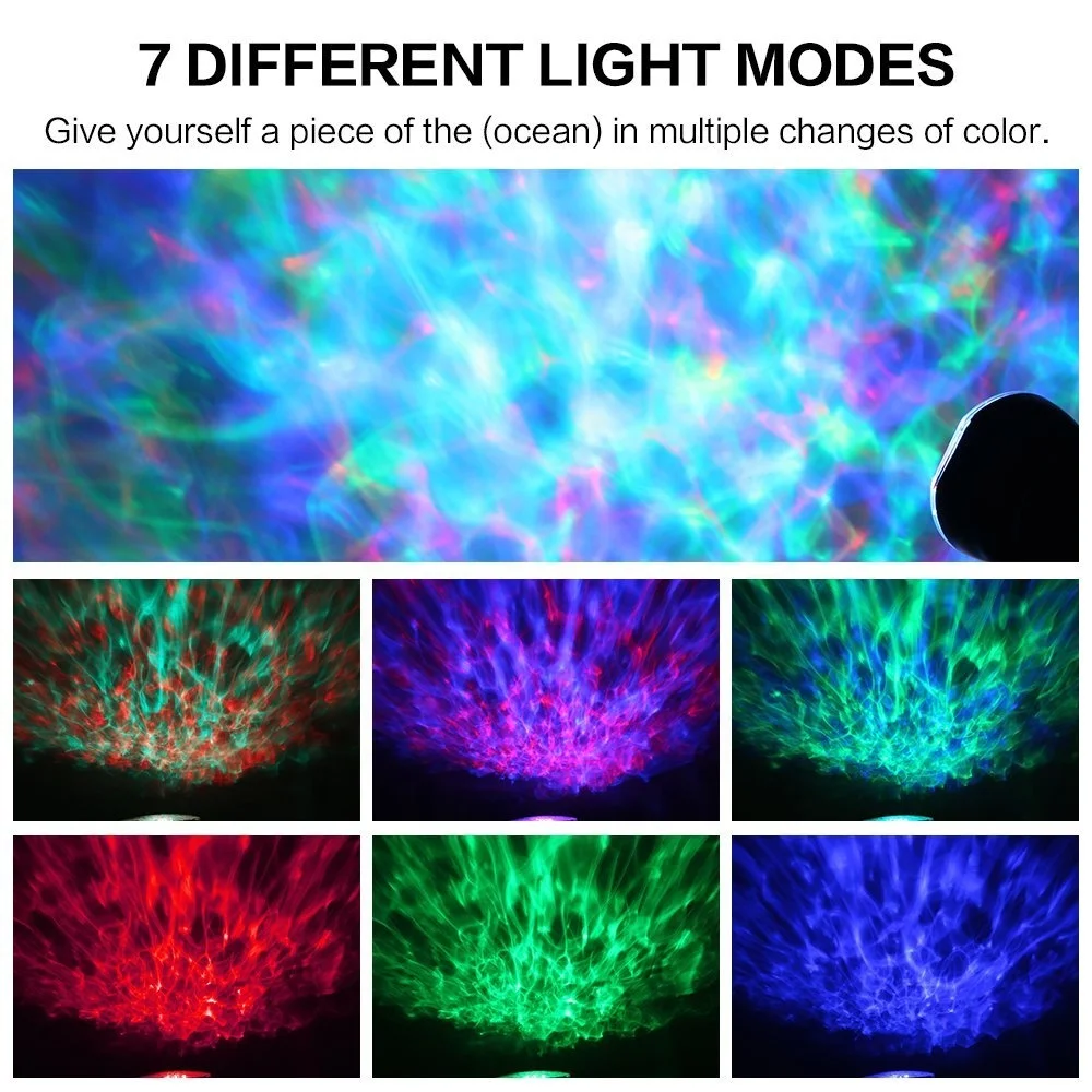 Personalized Night Light Ocean Wave Projector Night Light with Built In Natural Sound and Speaker