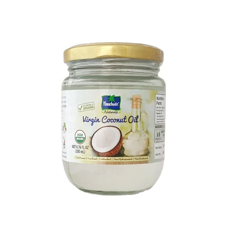 
Custom Adhesive Waterproof Stickers Printing Glossy Lamination Organic Coconut Oil Bottle Labels 