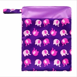 Waterproof Baby Wet Dry Cloth Diaper Bags With Two Zipped Pockets