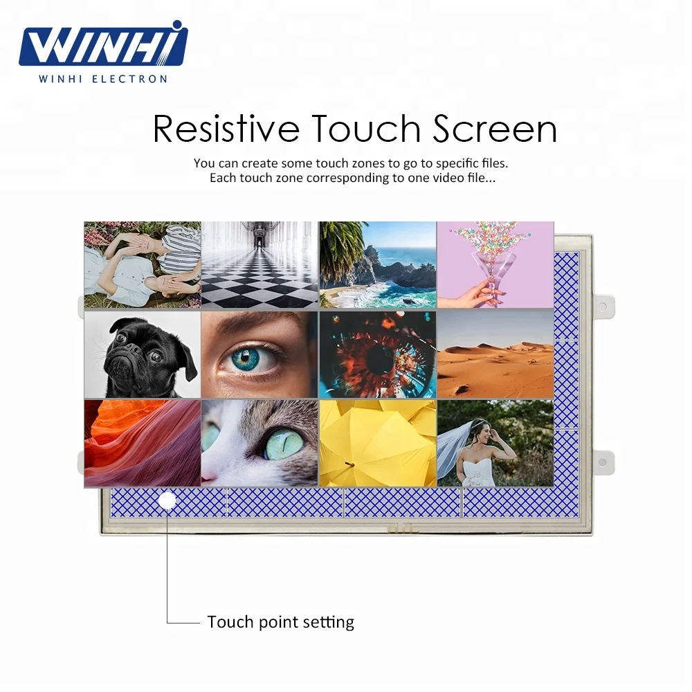 10.1inch lcd monitor restaurant USB SD panel display TV with memory card slot advertising player