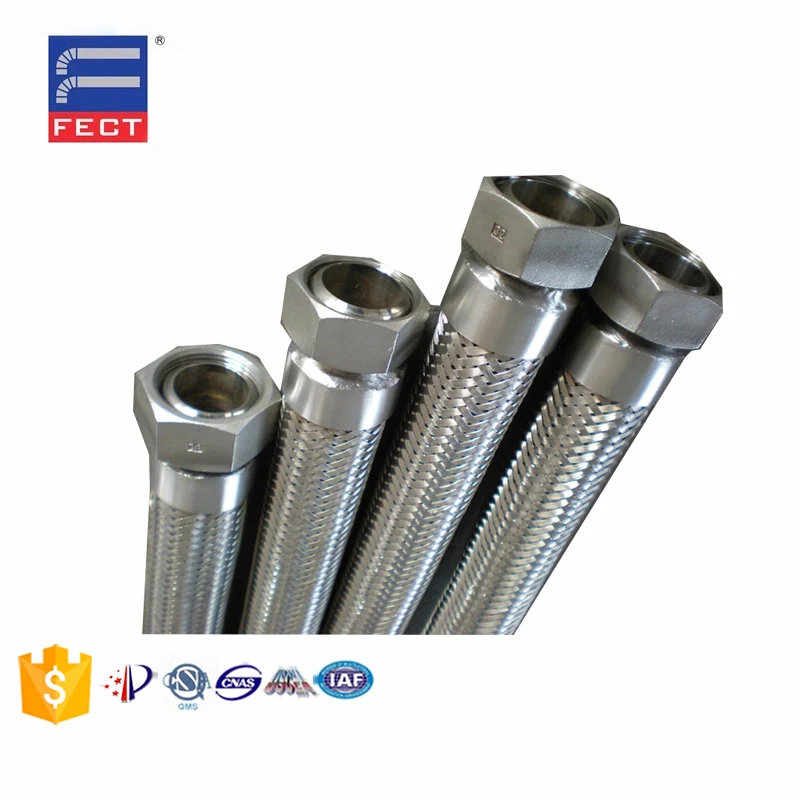 Гибкий металлический шланг из нержавеющей стали с коннектором конической резьбы/гибкий металлический газовый соединительный шланг
