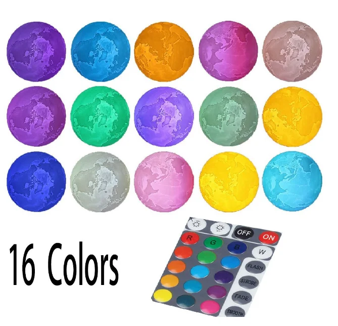 3D Printing Optical Night Light Earth Light Lamp