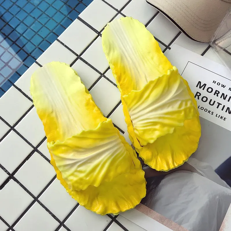 Summer creative fashion cabbages slippers men and women indoor bathroom plastic slip-resistant couples personality slippers