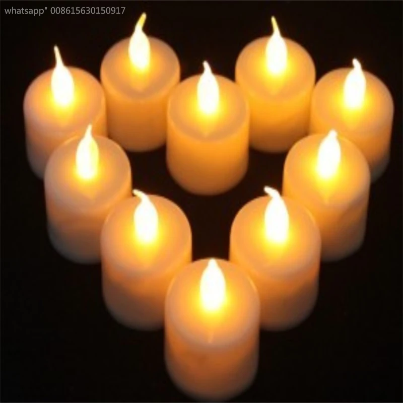 Bright Flameless LED Tea Light Candles, Bright, Flickering, Battery Powered Candles, Pack of 24