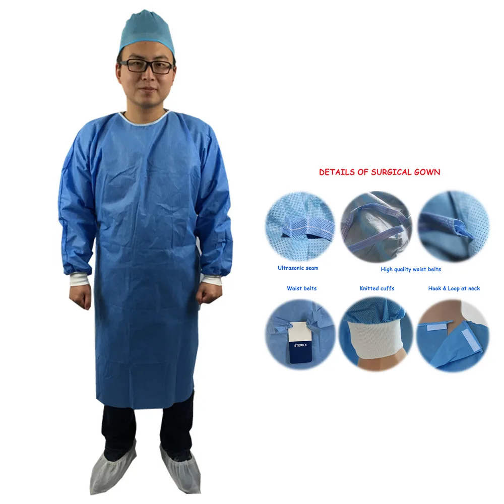 Medical supplies, disposable clothing , SMS Surgical non woven gown