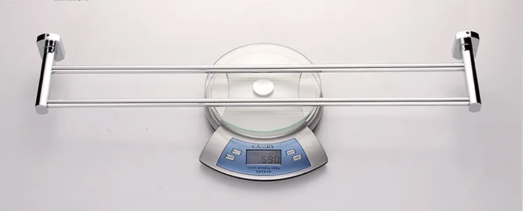 
wall mounted hotel style bathroom chrome plated stainless steel double heated towel rail 