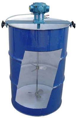 chemical mixing machine stationary pneumatic drum mixer