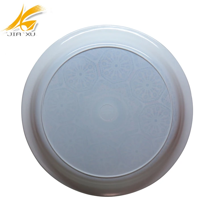 2017 home decoration 17.5 inch melamine  tray wavy large round dinnerware serving tray