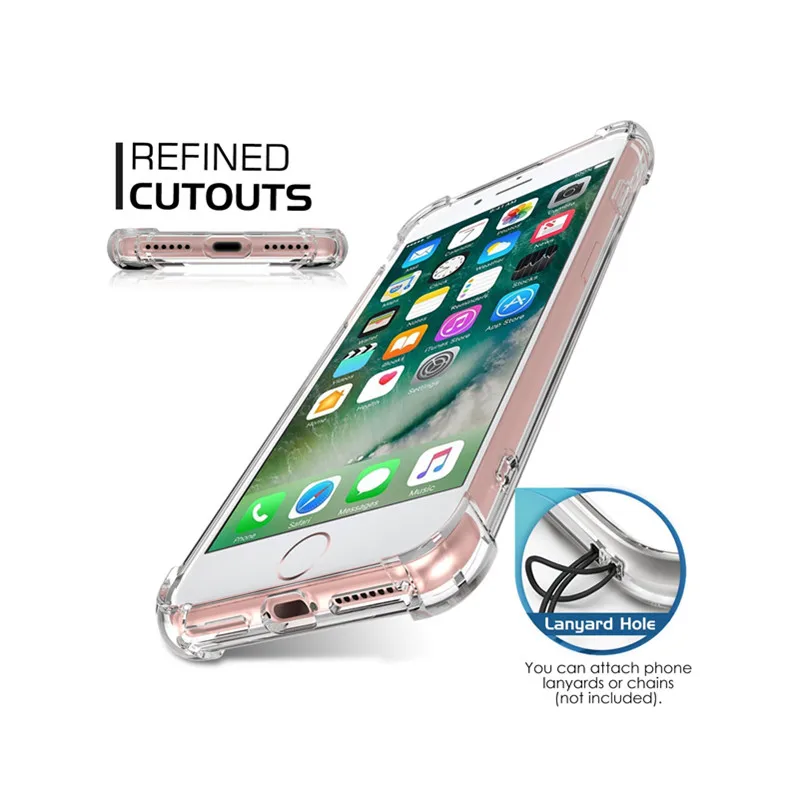 case for iphone 11,,Shockproof Transparent TPU clear phone case for iphone 8, For Iphone x Cell Phone case
