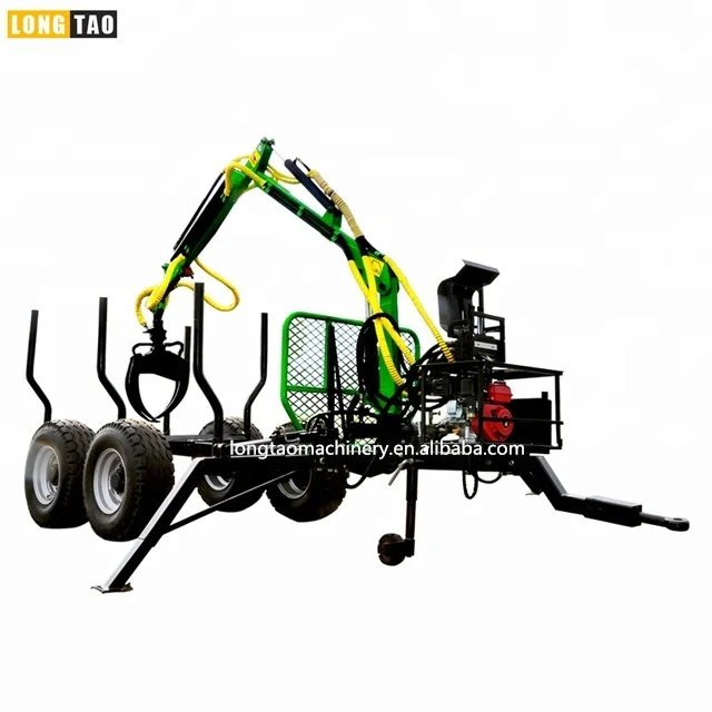Compact Tractor ATV Quad Forestry Timber Crane Trailer European