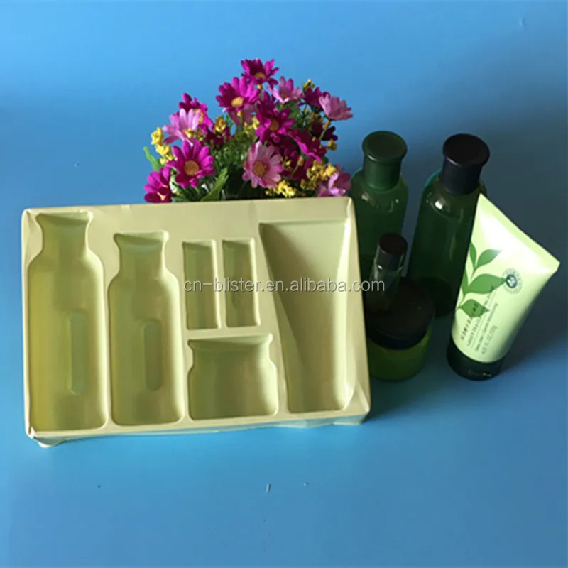 Wholesale price vacuum formed plastic cosmetic blister insert packaging tray