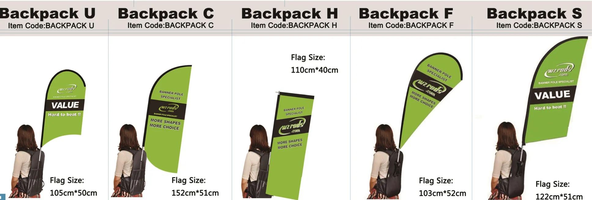 
Weihai WZRODS Mobile Digital Billboard Outdoor Street Customized Printed Logo Banner Backpack For Promotion 