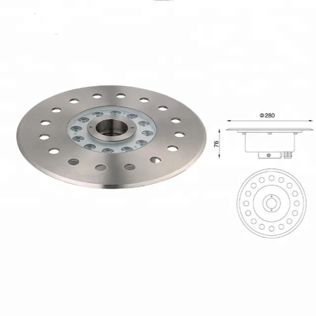 12W 15W IP68 Waterproof Stainless Steel Color Changeable DMX LED Fountain Light equipment For