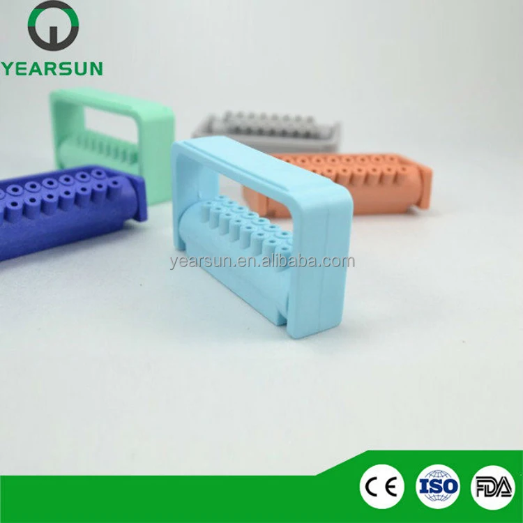 Plastic dental bur holder/stand/block available to 135 degree disinfection