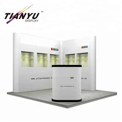 6x3m Trade show booth pop up stand custom pop up stand with showcases